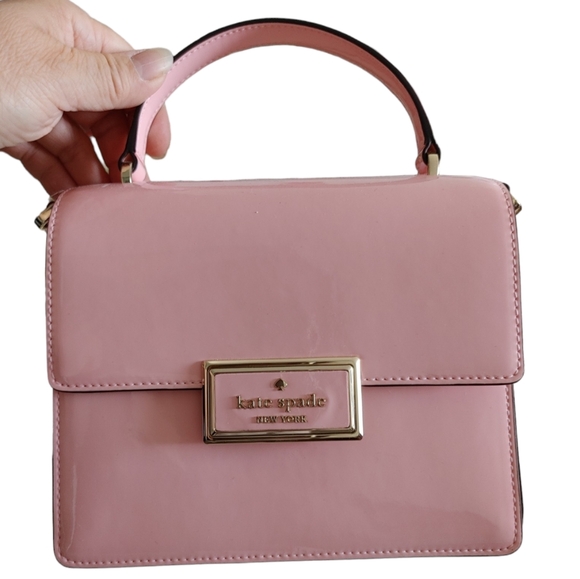 kate spade Handbags - Kate Spade Pink Patent Leather Satchel Crossbody Bag